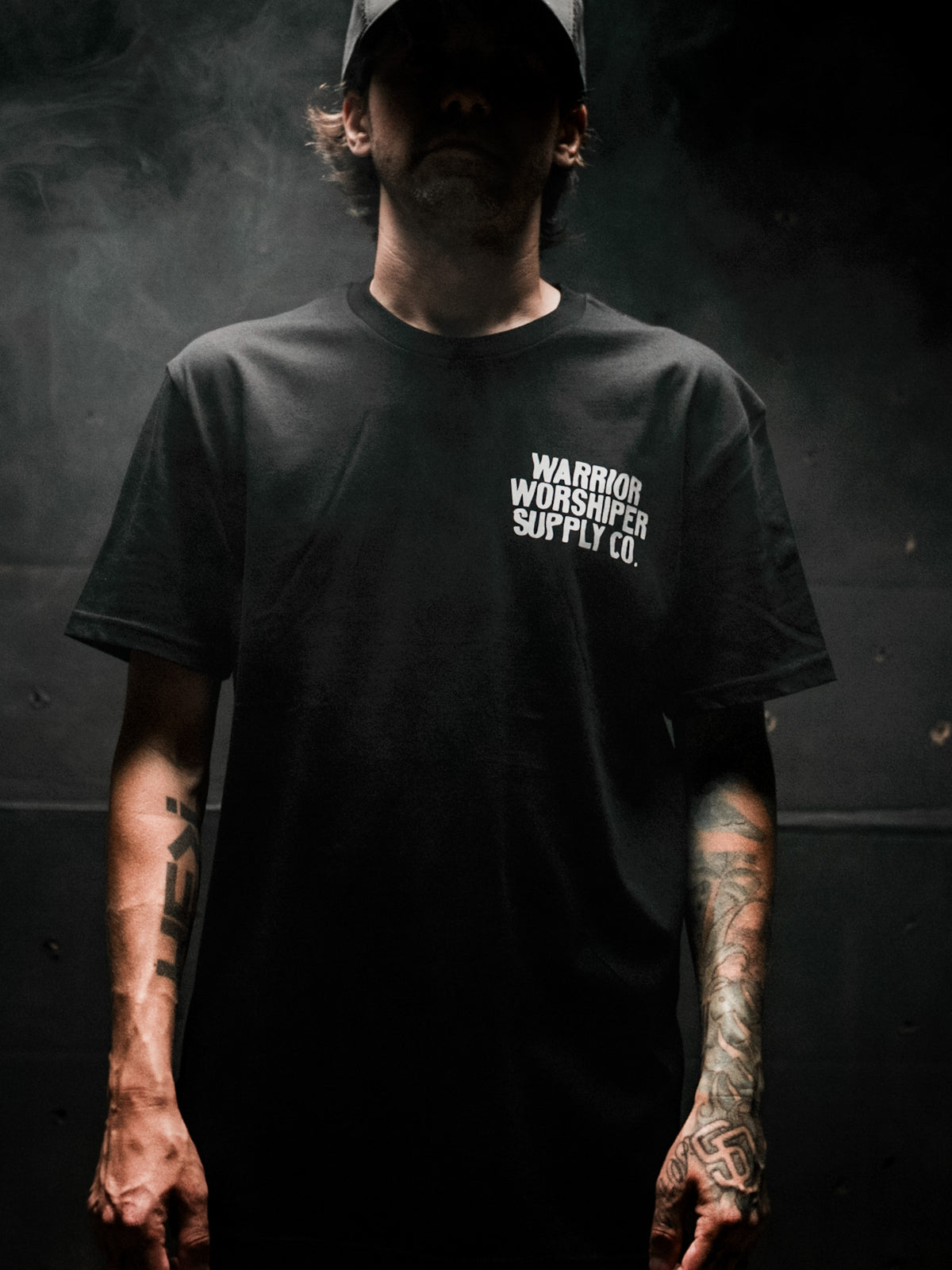 NOTHING BUT THE BLOOD "STANDARD ISSUE" TEE IN BLACK