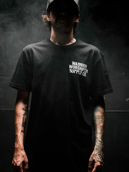 NOTHING BUT THE BLOOD "STANDARD ISSUE" TEE IN BLACK