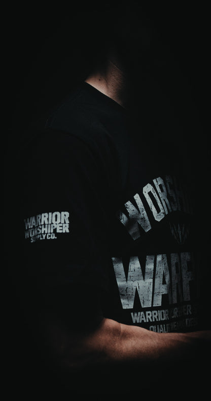 WORSHIP IS WARFARE "FRONT EDITION" PREMIUM TEE IN BLACK