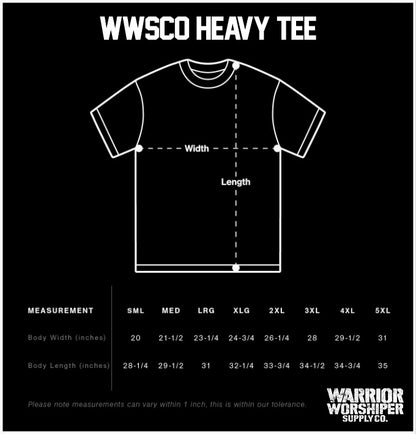 WORSHIP IS WARFARE V2 "PREMIUM" HEAVY KNIT TEE IN BLACK