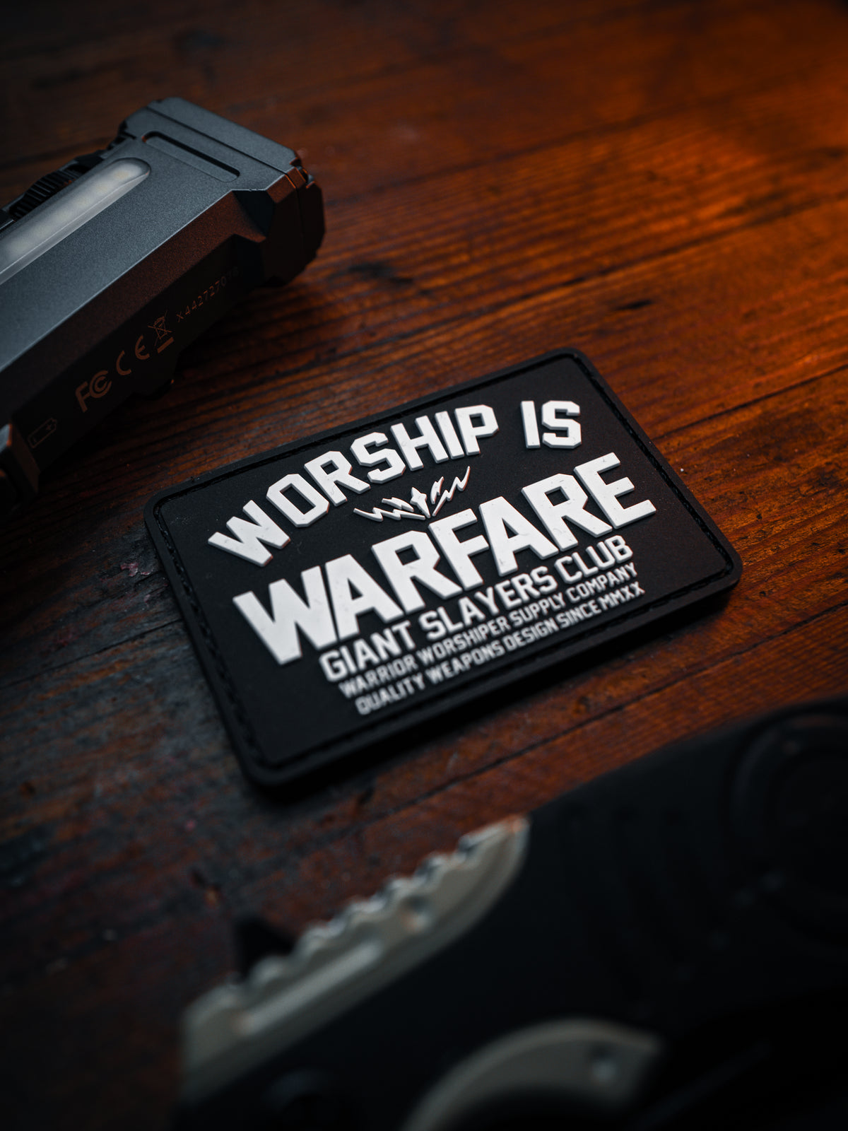 WORSHIP IS WARFARE PVC VELCRO PATCH
