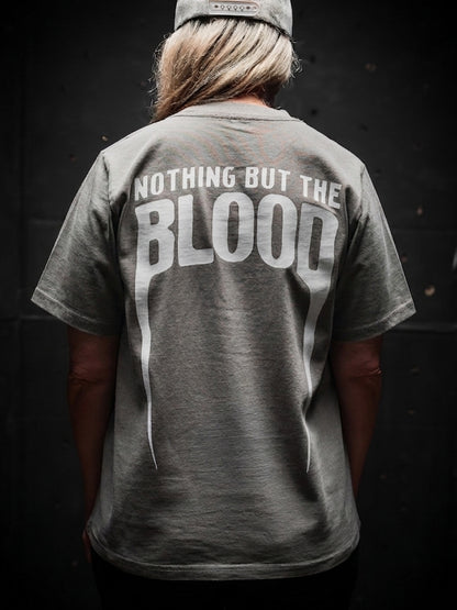 WOMEN - NOTHING BUT THE BLOOD HEAVY  7.1 oz TEE IN FADED GREY