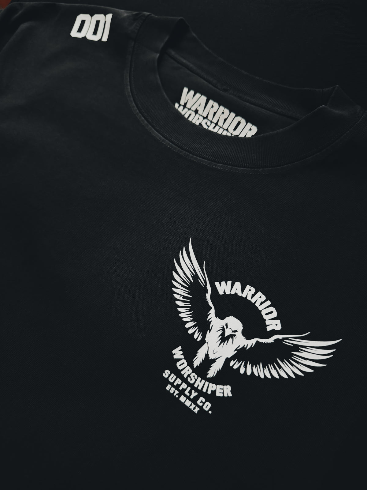SGT EAGLE V2 "PREMIUM" HEAVY KNIT TEE IN FADED BLACK