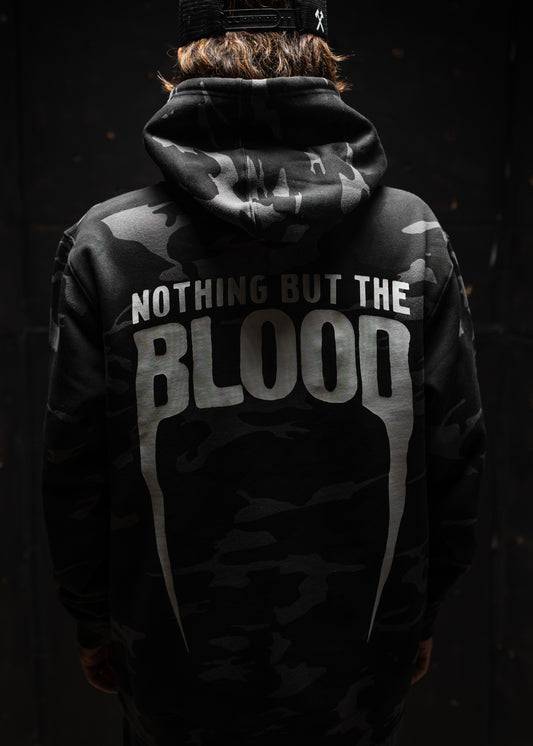 NOTHING BUT THE BLOOD "PREMIUM" DARK CAMO HOODIE