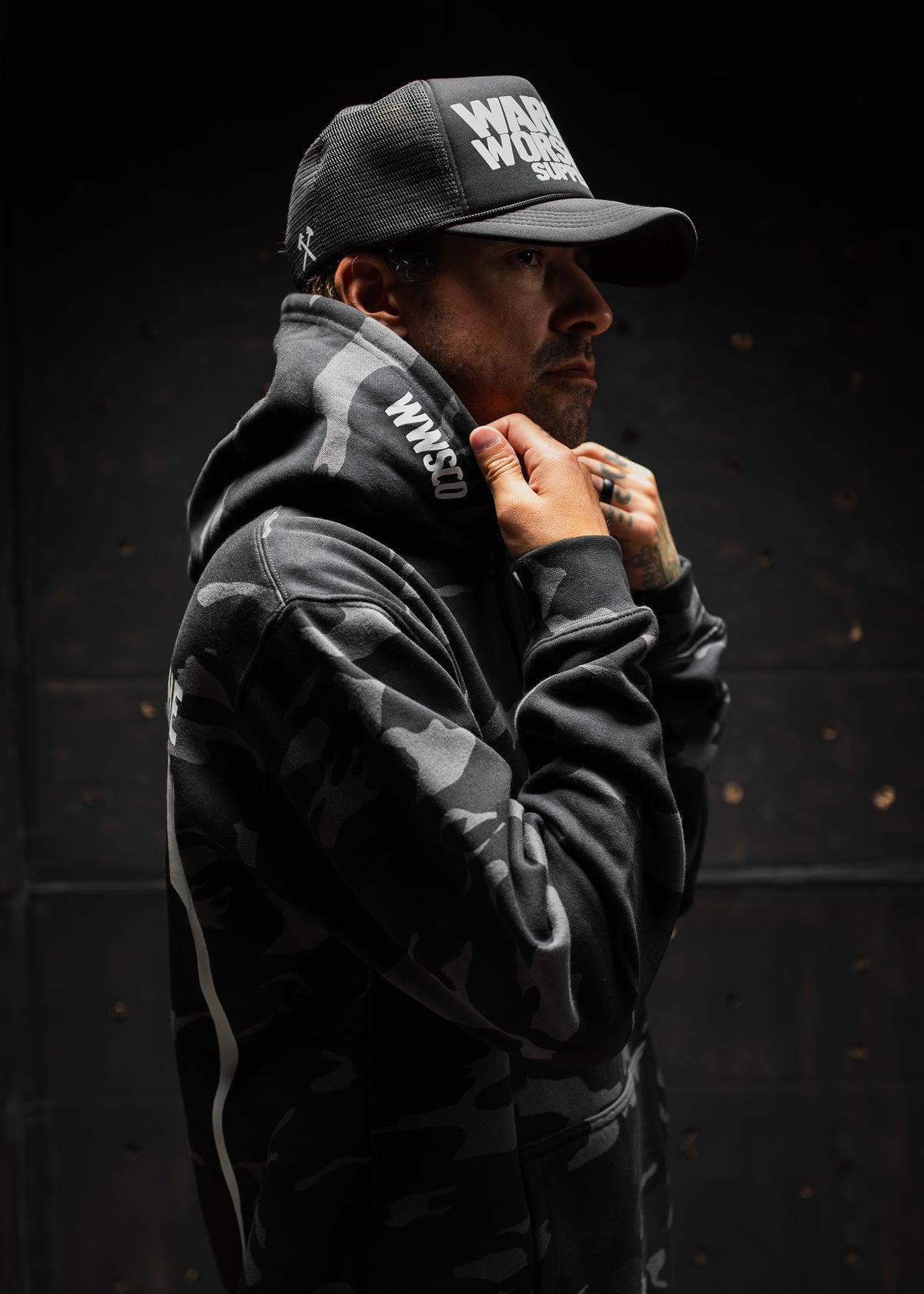 NOTHING BUT THE BLOOD "PREMIUM" DARK CAMO HOODIE