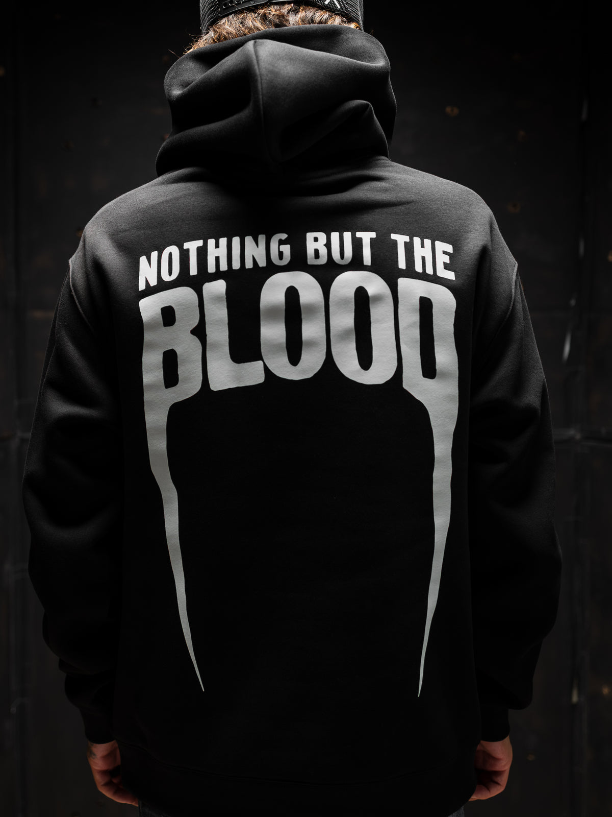 NOTHING BUT THE BLOOD "PREMIUM" HOODIE IN BLACK