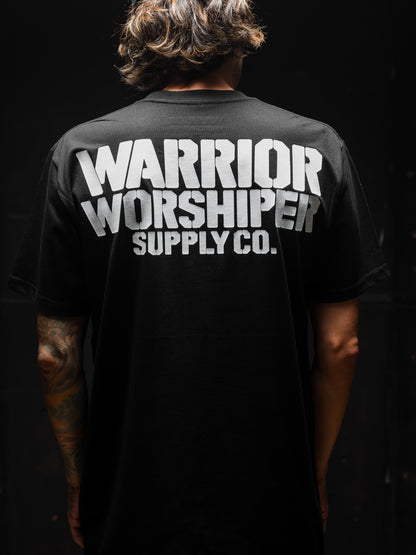 SGT LOGO "STANDARD ISSUE" TEE IN BLACK