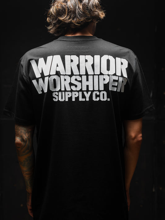 SGT LOGO "STANDARD ISSUE" TEE IN BLACK