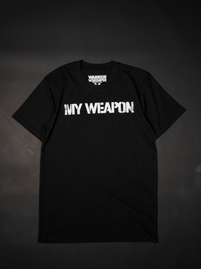 MY WEAPON IS HIS NAME V2 "PREMIUM" TEE IN BLACK