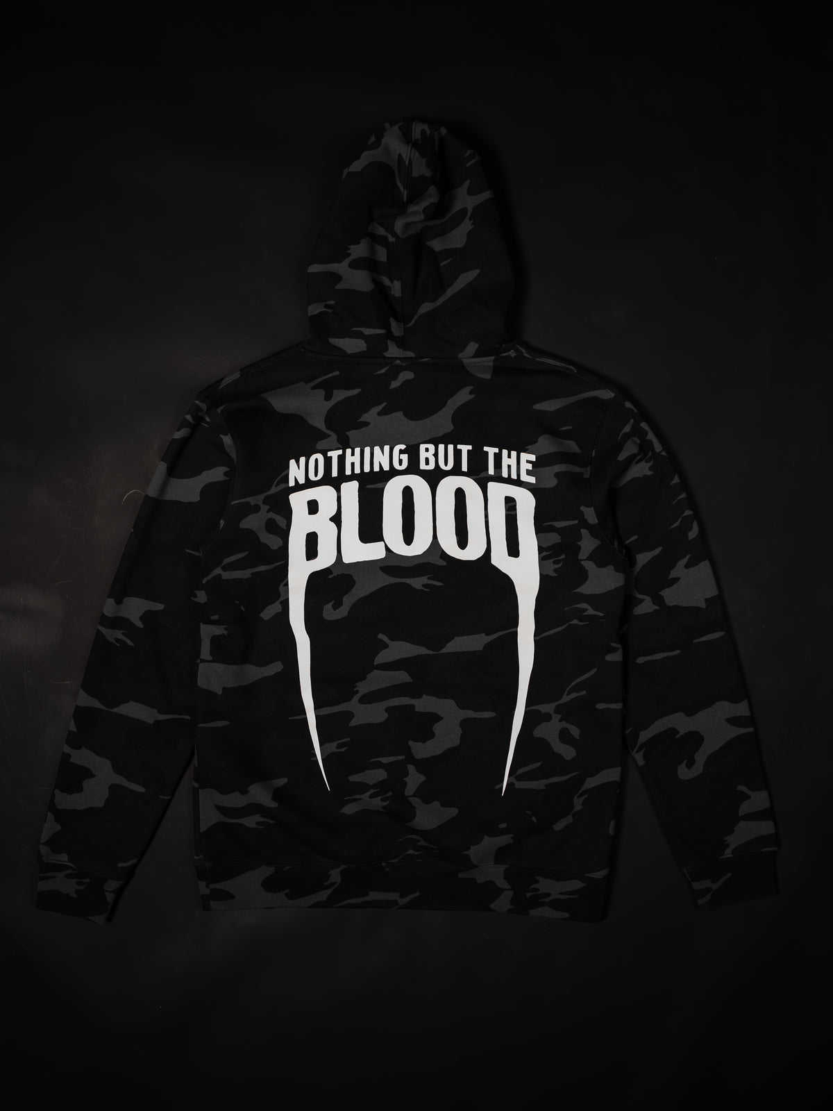 NOTHING BUT THE BLOOD "PREMIUM" DARK CAMO HOODIE