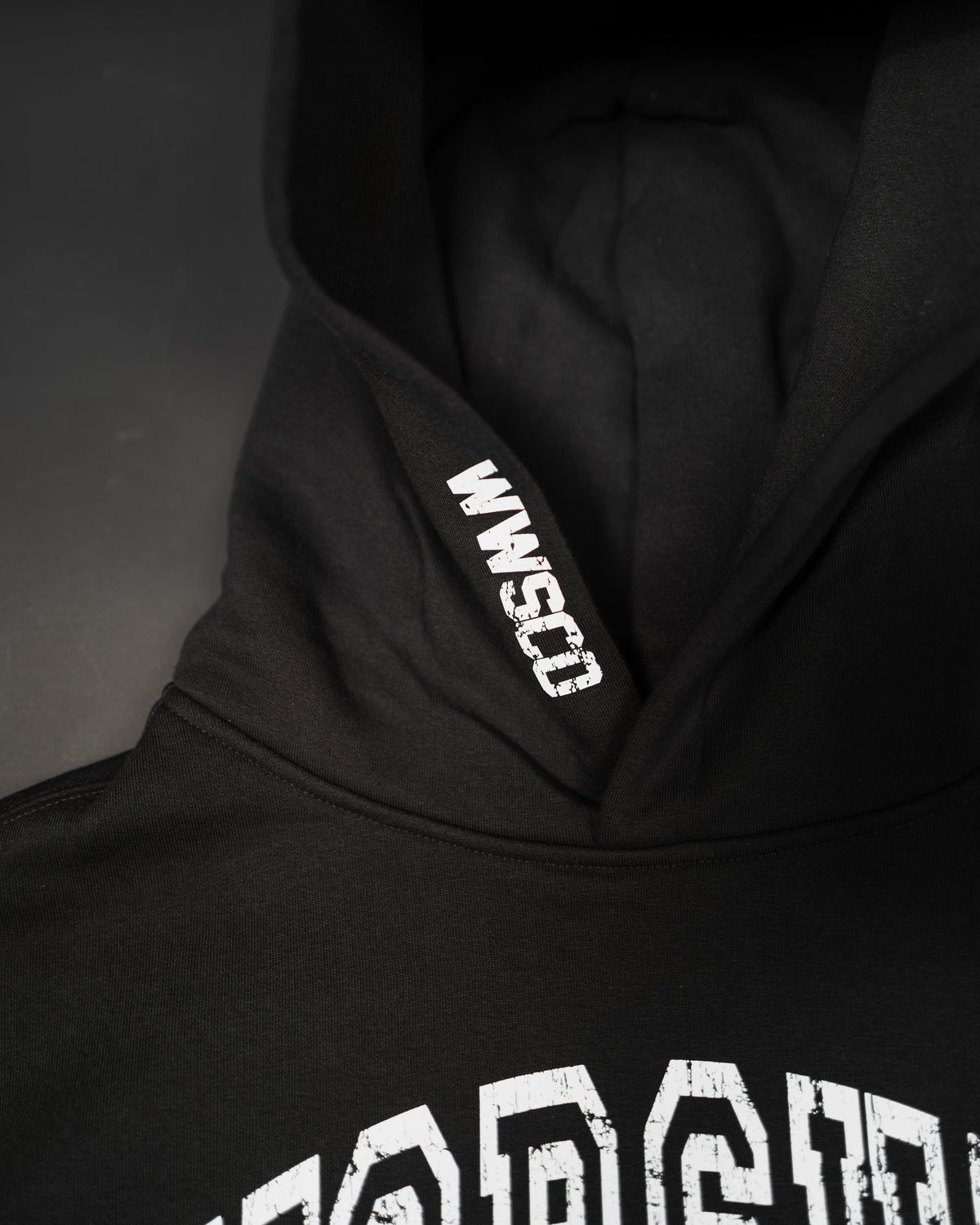 CROSSES WORSHIP DISTRESSED "PREMIUM" HOODIE IN BLACK