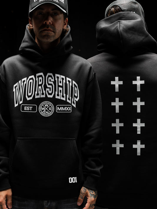 CROSSES WORSHIP "PREMIUM" HOODIE IN BLACK