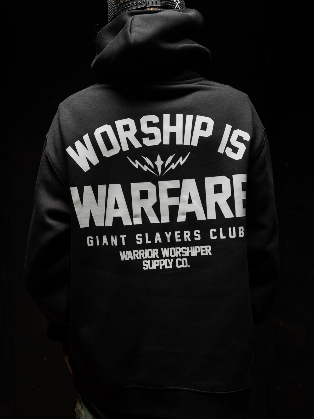 WORSHIP IS WARFARE V3 "PREMIUM" FLAGSHIP HOODIE IN BLACK
