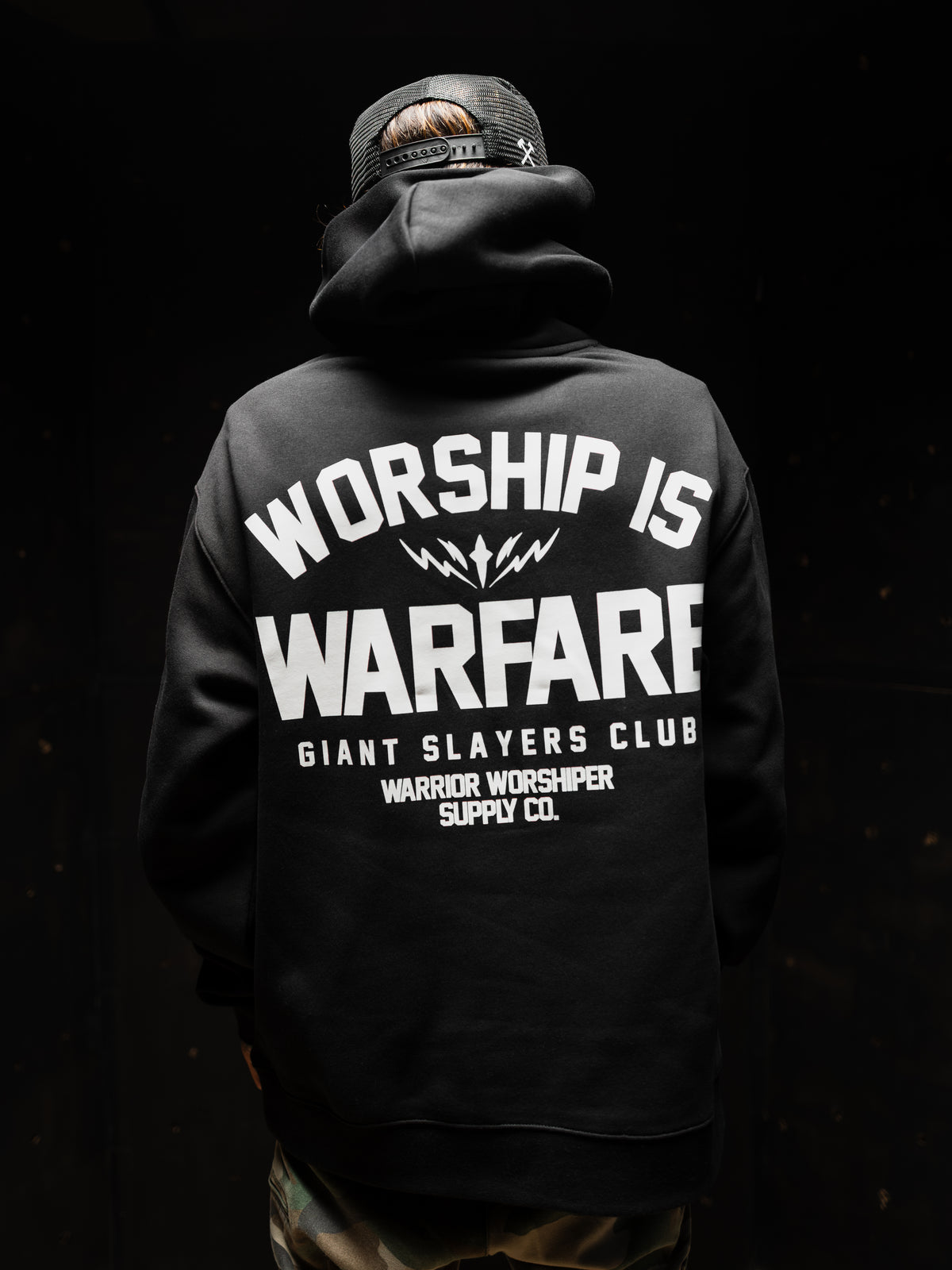 WORSHIP IS WARFARE V3 "PREMIUM" FLAGSHIP HOODIE IN BLACK