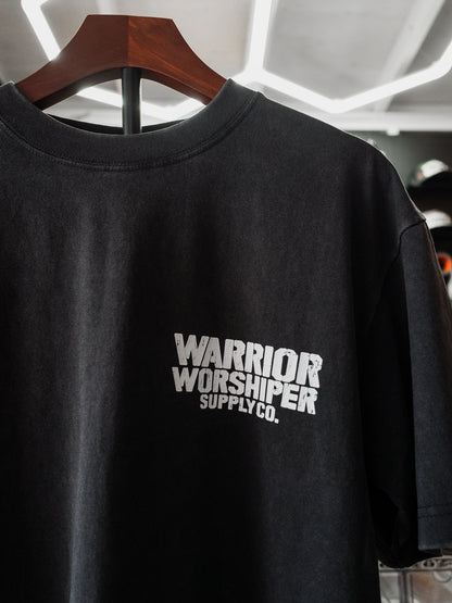 DEATH TO SELF "PREMIUM" OVERSIZED CROP TEE IN VINTAGE BLACK 7.5 oz