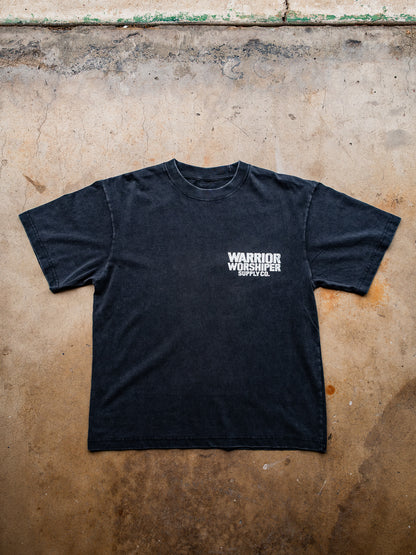 DEATH TO SELF "PREMIUM" OVERSIZED CROP TEE IN VINTAGE BLACK 7.5 oz