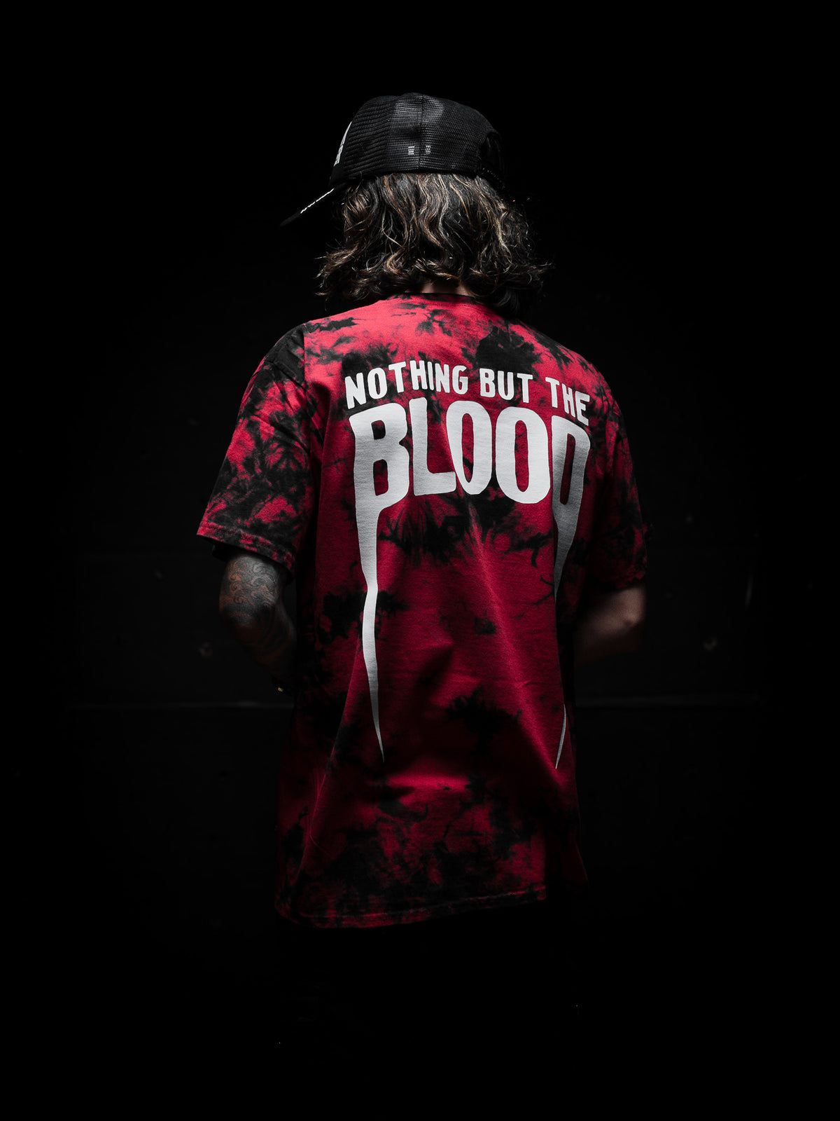 NOTHING BUT THE BLOOD "PREMIUM" RED/BLK TEE (LIMITED)