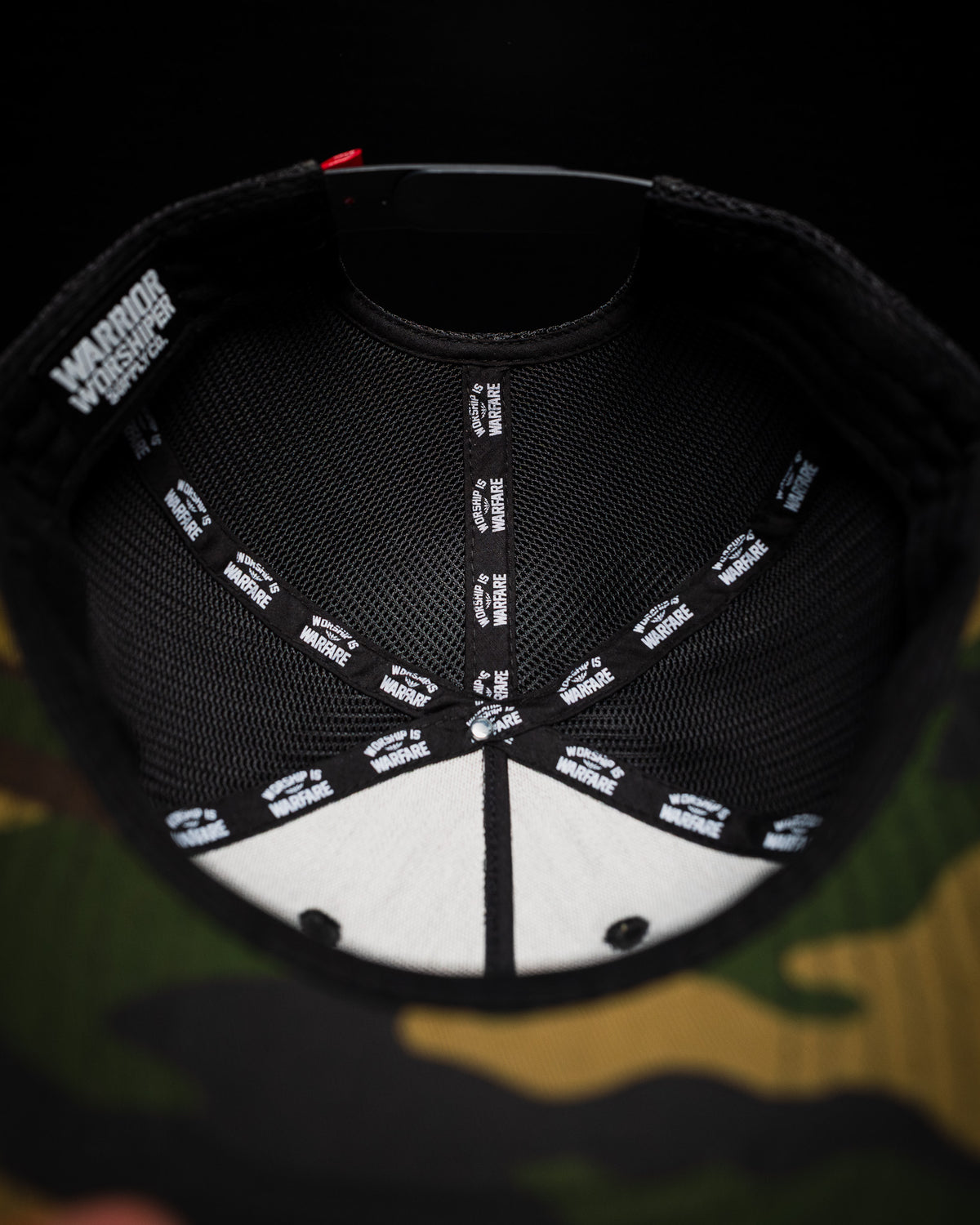 [NEW] "WORSHIP IS WARFARE" V3 WOODLAND CAMO SNAPBACK (LMTD DROP 002)