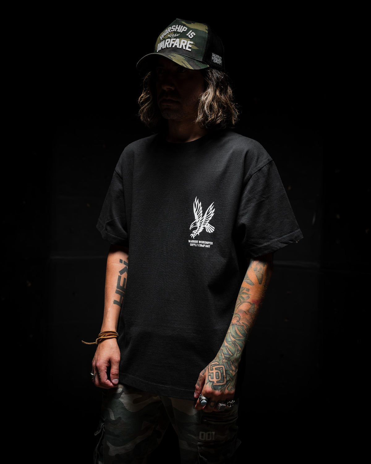 [NEW] ISAIAH 40:31 EAGLE PREMIUM OVERSIZED BOX TEE IN RUSTIC BLACK 7.5 oz