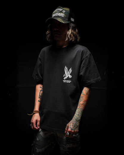 [NEW] ISAIAH 40:31 EAGLE PREMIUM OVERSIZED BOX TEE IN RUSTIC BLACK 7.5 oz