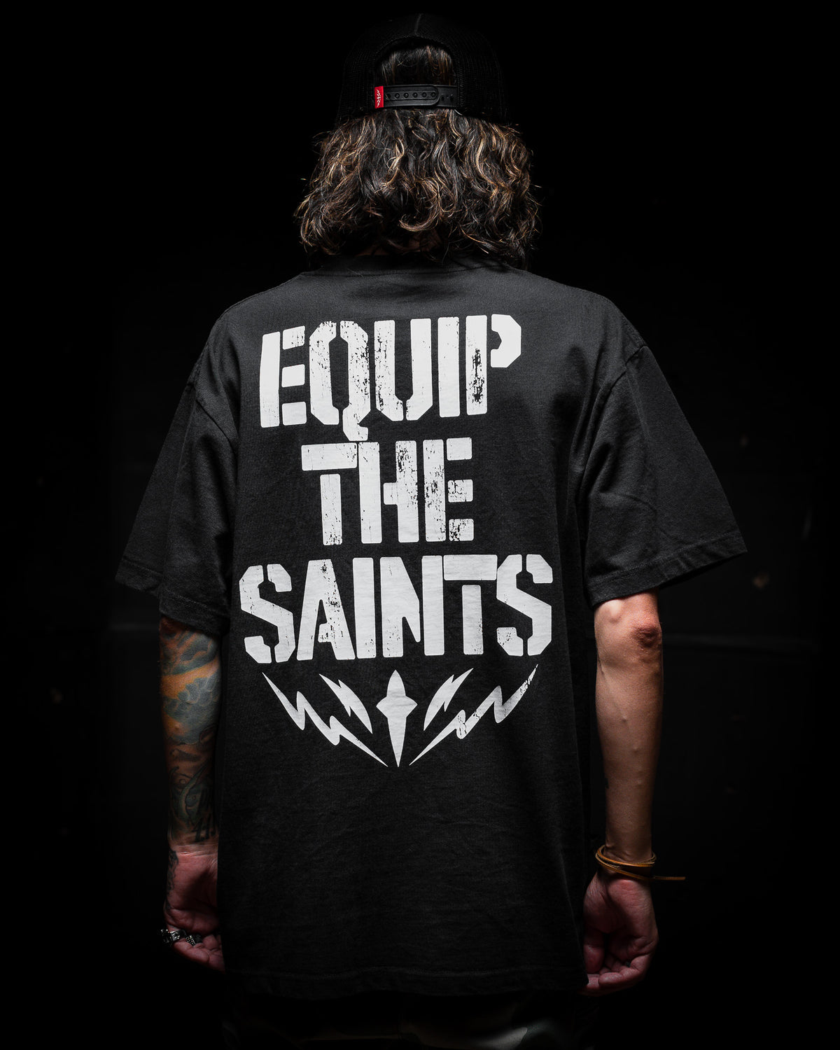 [NEW] EQUIP THE SAINTS PREMIUM OVERSIZED TEE IN RUSTIC BLACK 7.5 oz