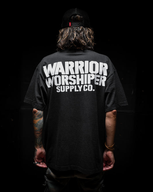 [NEW] SGT LOGO PREMIUM OVERSIZED TEE IN RUSTIC BLACK 7.5 oz