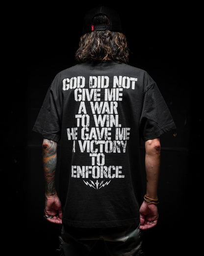 [NEW] VICTORY ENFORCER PREMIUM OVERSIZED TEE IN RUSTIC BLACK 7.5 oz
