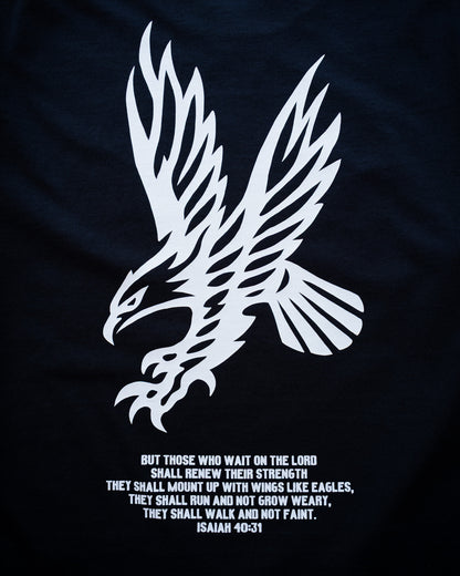 [NEW] ISAIAH 40:31 EAGLE PREMIUM OVERSIZED BOX TEE IN RUSTIC BLACK 7.5 oz