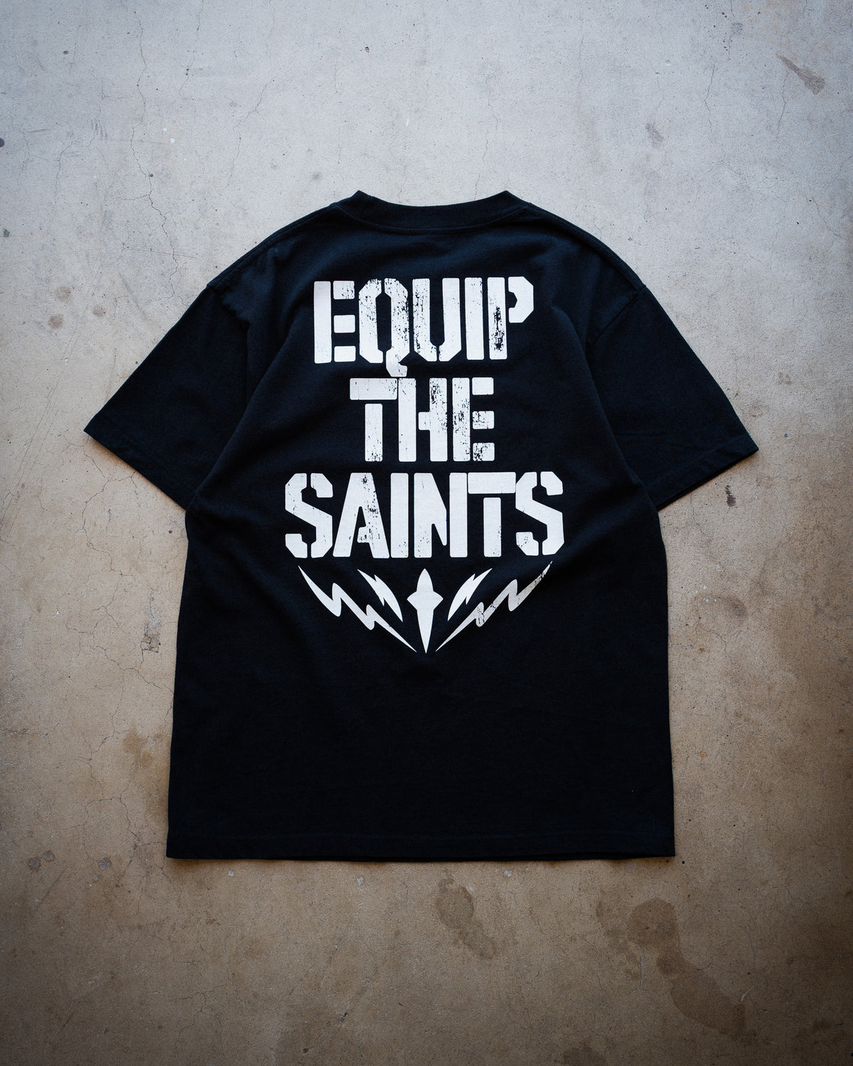 [NEW] EQUIP THE SAINTS PREMIUM OVERSIZED TEE IN RUSTIC BLACK 7.5 oz