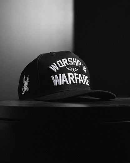 [NEW] FLAGSHIP "WORSHIP IS WARFARE" SNAPBACK HAT IN BLACK (LMTD DROP 001)