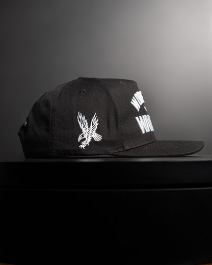 [NEW] FLAGSHIP "WORSHIP IS WARFARE" SNAPBACK HAT IN BLACK (LMTD DROP 001)