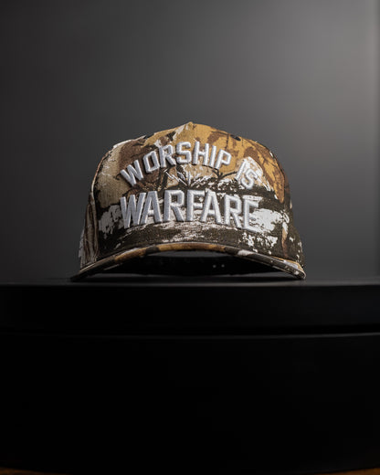 [NEW] "WORSHIP IS WARFARE" TREE CAMO HAT (LMTD DROP 001)
