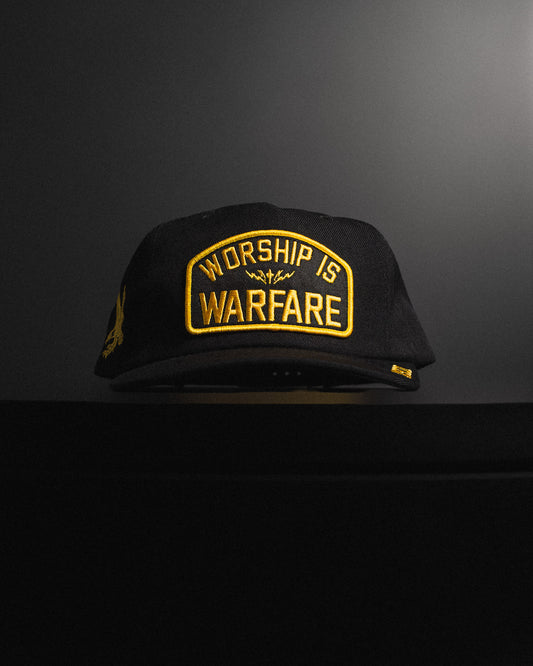 [NEW] "WORSHIP IS WARFARE" VETERANS UNSTRUCTURED MID CROWN WOOL HAT (LMTD DROP 001)