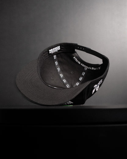 [NEW] FLAGSHIP "WORSHIP IS WARFARE" SNAPBACK HAT IN BLACK (LMTD DROP 001)