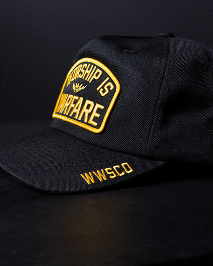 [NEW] "WORSHIP IS WARFARE" VETERANS UNSTRUCTURED MID CROWN WOOL HAT (LMTD DROP 001)