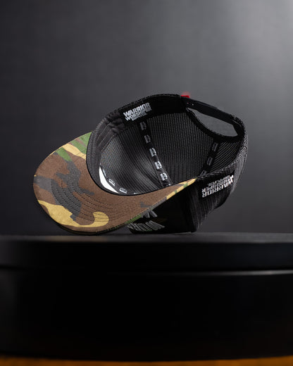 [NEW] "WORSHIP IS WARFARE" V3 WOODLAND CAMO SNAPBACK (LMTD DROP 002)