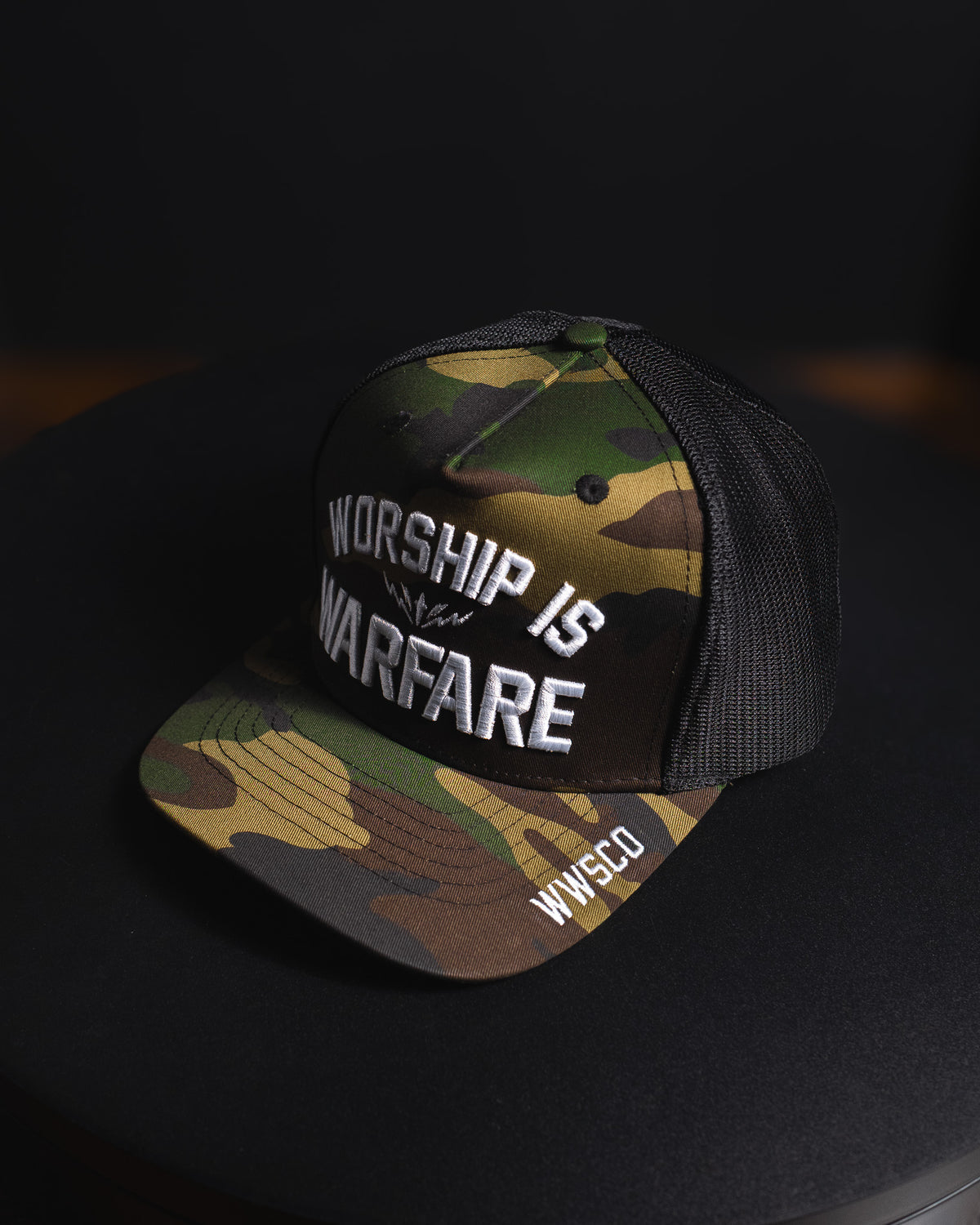 [NEW] "WORSHIP IS WARFARE" V3 WOODLAND CAMO SNAPBACK (LMTD DROP 002)