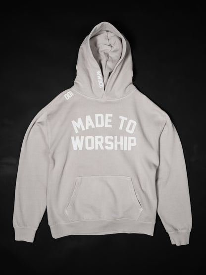 MADE TO WORSHIP "PREMIUM ULTRA SOFT" RELAX HOODIE IN FADED BONE