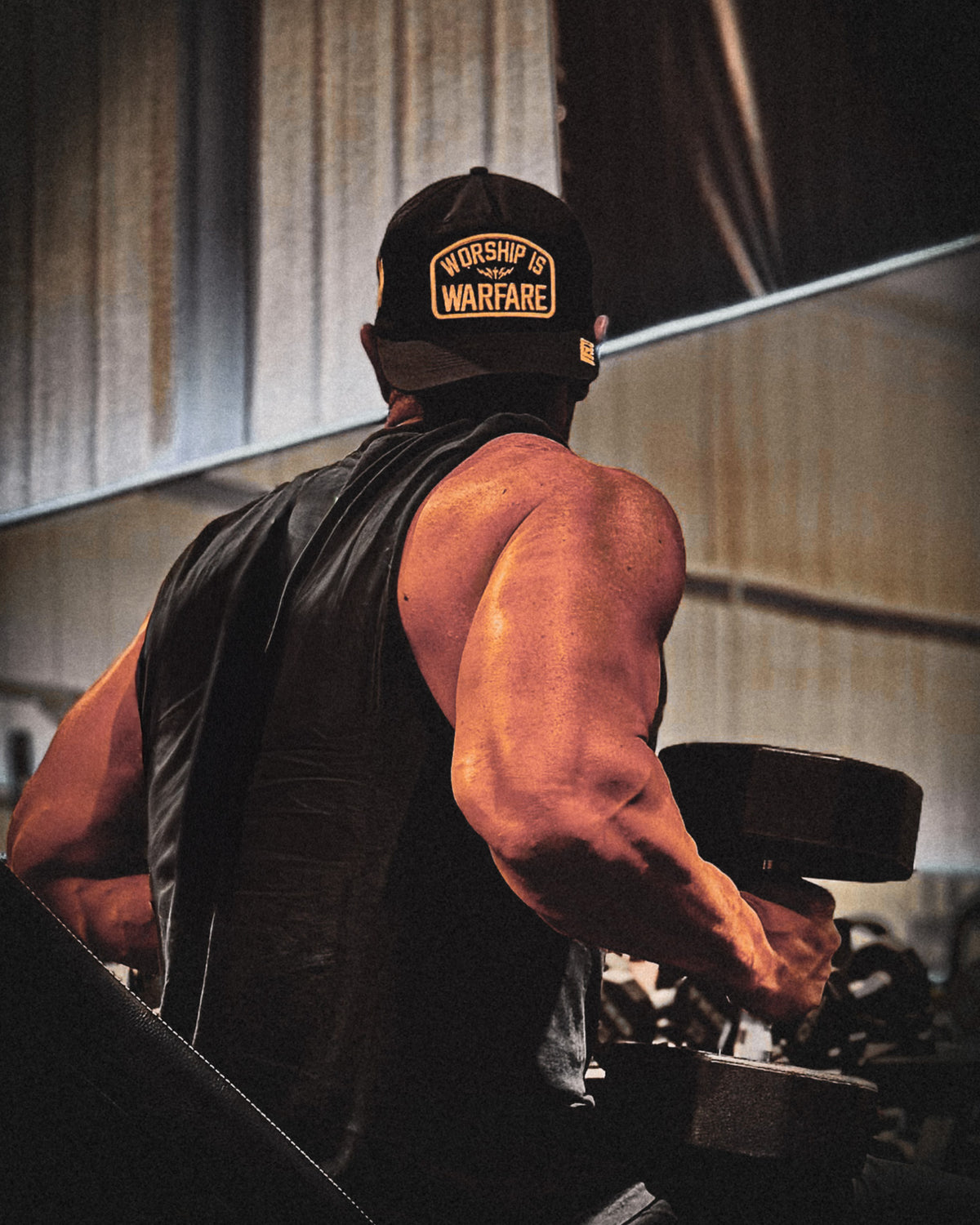 [NEW] "WORSHIP IS WARFARE" VETERANS UNSTRUCTURED MID CROWN WOOL HAT (LMTD DROP 001)