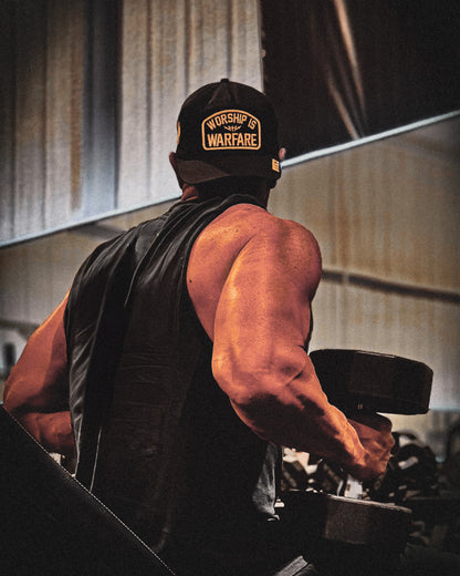 [NEW] "WORSHIP IS WARFARE" VETERANS UNSTRUCTURED MID CROWN WOOL HAT (LMTD DROP 001)