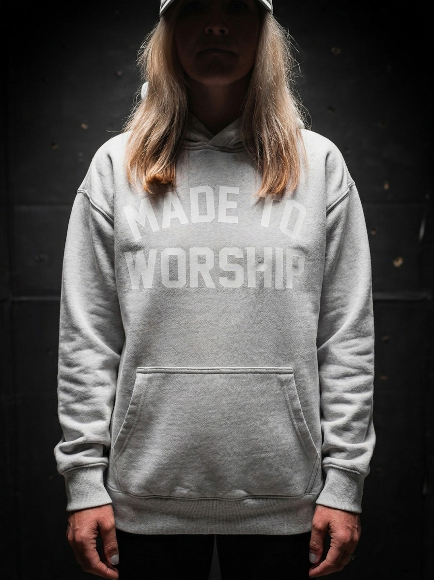 MADE TO WORSHIP "PREMIUM ULTRA SOFT" RELAX HOODIE IN FADED BONE
