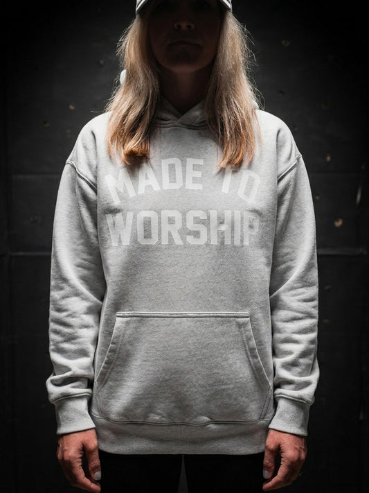 MADE TO WORSHIP "PREMIUM ULTRA SOFT" RELAX HOODIE IN FADED BONE